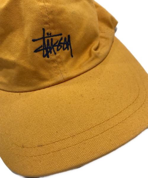 stussy（ステューシー）stussy (ステューシー) 90’S ロゴ刺繍キャップ イエローの古着・服飾アイテム