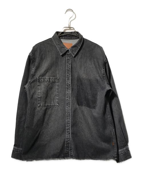 Spick and Span（スピック＆スパン）Spick and Span (スピック＆スパン) ソフトデニムシャツ ブラック サイズ:表記なしの古着・服飾アイテム