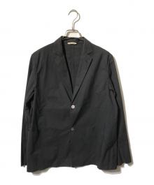 AURALEE×BEAMS（オーラリー×ビームス）の古着「2Bテーラードジャケット/FINX COTTON LIGHT WEIGHT JACKET」｜ブラック