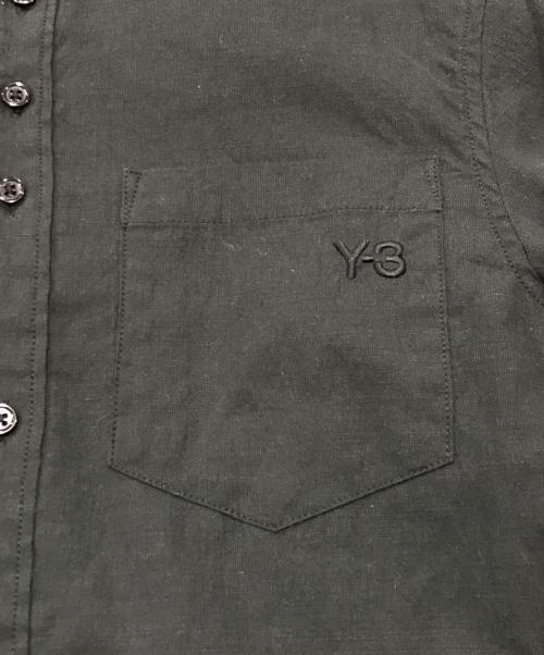 Y-3（ワイスリー）Y-3 (ワイスリー) レーヨンミックスフーデッドシャツ/長袖シャツ ブラック サイズ:Sの古着・服飾アイテム