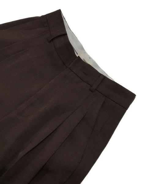TODAYFUL（トゥデイフル）TODAYFUL (トゥデイフル) タックワイド スラックス ブラウン サイズ:36の古着・服飾アイテム