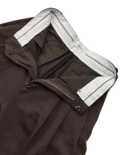 TODAYFUL（トゥデイフル）TODAYFUL (トゥデイフル) タックワイド スラックス ブラウン サイズ:36の古着・服飾アイテム