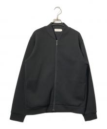 Calvin Klein platinum（カルバンクラインプラチナム）の古着「ボンディングボンバージャケット/ジップジャケット」｜ブラック