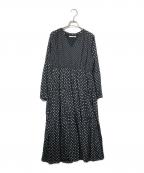 ne quittez pasヌキテパ）の古着「IENA別注 ドットマキシワンピース」｜ブラック