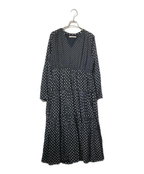 ne quittez pas（ヌキテパ）ne quittez pas (ヌキテパ) IENA別注 ドットマキシワンピース ブラック サイズ:表記なしの古着・服飾アイテム