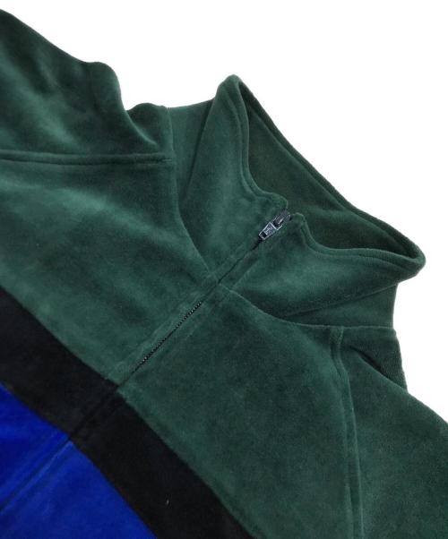 SUPREME（シュプリーム）SUPREME (シュプリーム) MARTINE ROSE (マーティン・ローズ) ベロアトラックジャケット グリーン×ブルー サイズ:Sの古着・服飾アイテム