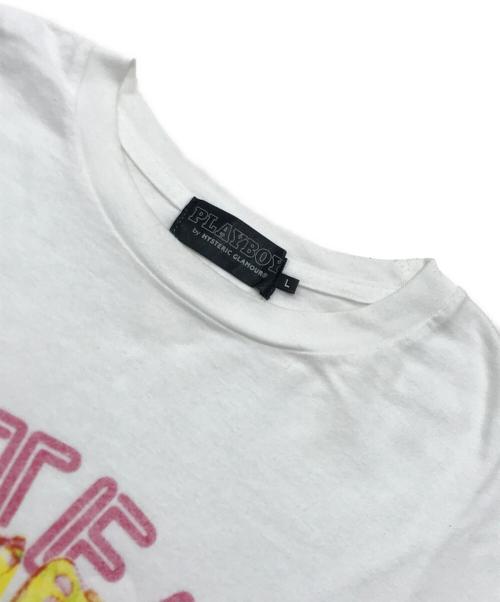 Hysteric Glamour（ヒステリックグラマー）Hysteric Glamour (ヒステリックグラマー) PLAY BOY (プレイボーイ) BUNNIES CANDIS Ｔシャツ ホワイト サイズ:Lの古着・服飾アイテム
