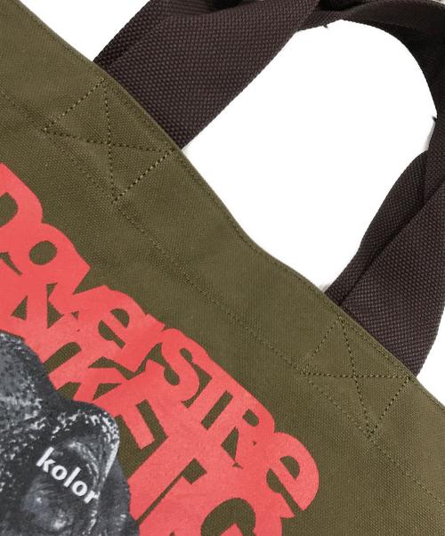 KOLOR（カラー）KOLOR (カラー) DOVER STREET MARKET (ドーバー ストリート マーケット) トートバッグ カーキの古着・服飾アイテム