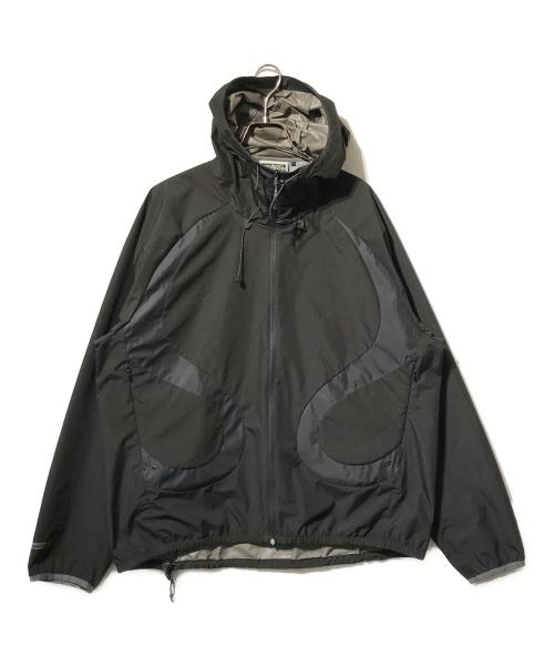 SOMEWHERE OUTSIDE HIKING COMPANY（サムウェア・アウトサイド・ハイキング・カンパニー）SOMEWHERE OUTSIDE HIKING COMPANY (サムウェア・アウトサイド・ハイキング・カンパニー) サーペントライン ウィンドブレーカー/ジップジャケット ブラック サイズ:Lの古着・服飾アイテム