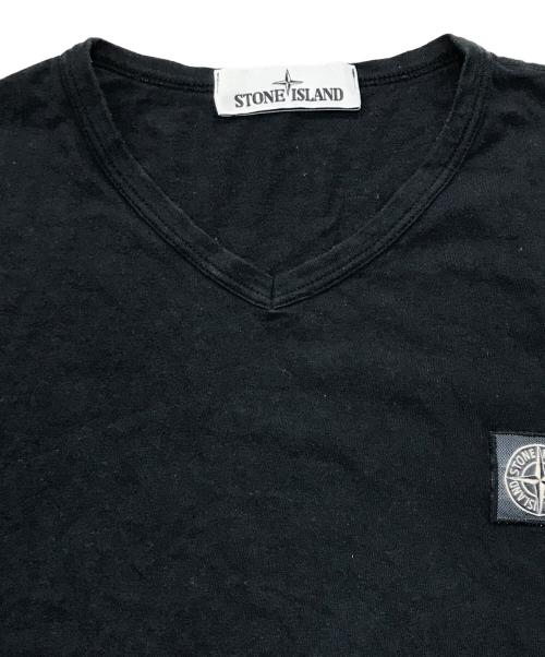 STONE ISLAND（ストーンアイランド）STONE ISLAND (ストーンアイランド) フロントロゴ半袖カットソー/ショートスリーブTシャツ ネイビー サイズ:Sの古着・服飾アイテム