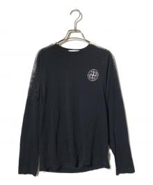 STONE ISLAND（ストーンアイランド）の古着「ロゴカットソー/ロングスリーブカットソー」｜ブラック