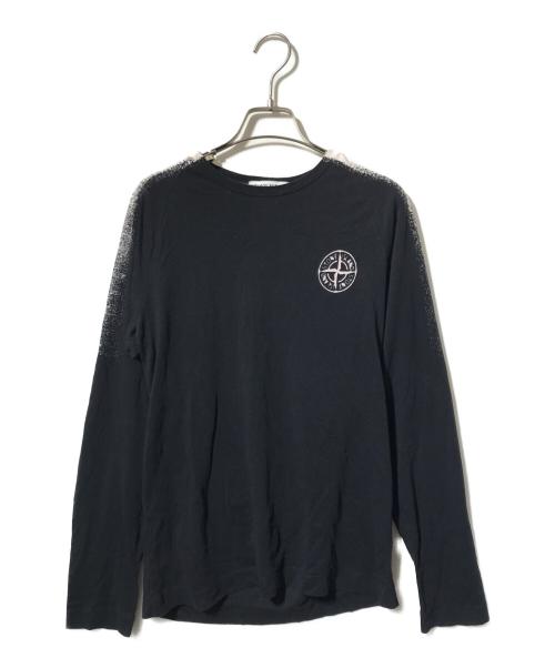 STONE ISLAND（ストーンアイランド）STONE ISLAND (ストーンアイランド) ロゴカットソー/ロングスリーブカットソー ブラック サイズ:Sの古着・服飾アイテム