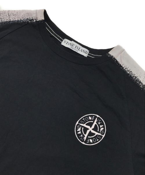 STONE ISLAND（ストーンアイランド）STONE ISLAND (ストーンアイランド) ロゴカットソー/ロングスリーブカットソー ブラック サイズ:Sの古着・服飾アイテム