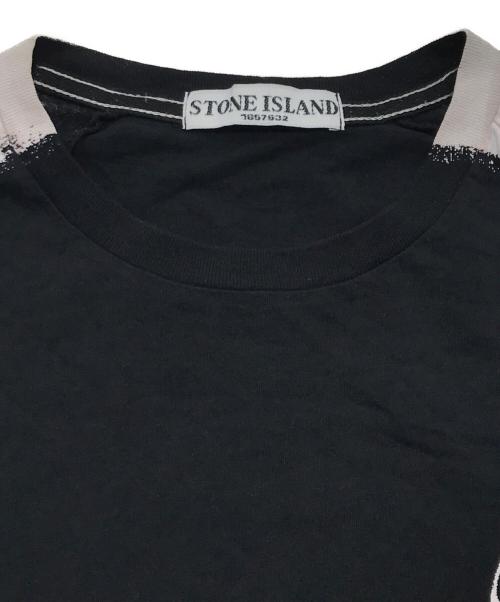 STONE ISLAND（ストーンアイランド）STONE ISLAND (ストーンアイランド) ロゴカットソー/ロングスリーブカットソー ブラック サイズ:Sの古着・服飾アイテム