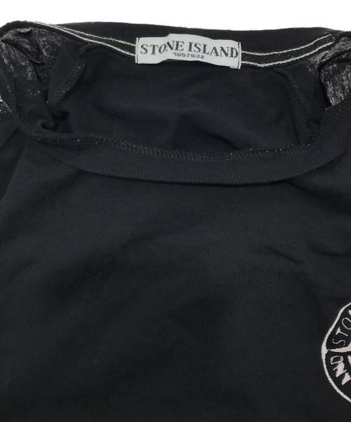 STONE ISLAND（ストーンアイランド）STONE ISLAND (ストーンアイランド) ロゴカットソー/ロングスリーブカットソー ブラック サイズ:Sの古着・服飾アイテム
