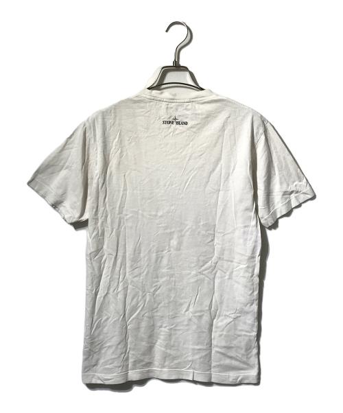 STONE ISLAND（ストーンアイランド）STONE ISLAND (ストーンアイランド) ビッグロゴTシャツ/半袖カットソー ホワイト サイズ:Sの古着・服飾アイテム
