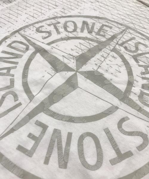 STONE ISLAND（ストーンアイランド）STONE ISLAND (ストーンアイランド) ビッグロゴTシャツ/半袖カットソー ホワイト サイズ:Sの古着・服飾アイテム