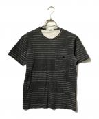 STONE ISLANDストーンアイランド）の古着「ポケットTシャツボーダーカットソー」｜グレー