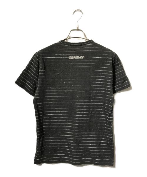 STONE ISLAND（ストーンアイランド）STONE ISLAND (ストーンアイランド) ポケットTシャツボーダーカットソー グレー サイズ:Sの古着・服飾アイテム