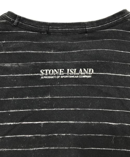 STONE ISLAND（ストーンアイランド）STONE ISLAND (ストーンアイランド) ポケットTシャツボーダーカットソー グレー サイズ:Sの古着・服飾アイテム