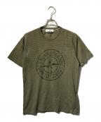 STONE ISLANDストーンアイランド）の古着「ビッグロゴカットソー/半袖Tシャツ」｜カーキ