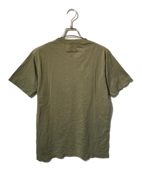 STONE ISLAND（ストーンアイランド）STONE ISLAND (ストーンアイランド) ビッグロゴカットソー/半袖Tシャツ カーキ サイズ:Sの古着・服飾アイテム
