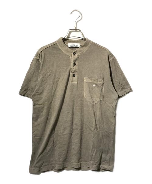 STONE ISLAND（ストーンアイランド）STONE ISLAND (ストーンアイランド) ポロシャツ ベージュ サイズ:Sの古着・服飾アイテム