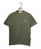 STONE ISLANDストーンアイランド）の古着「フロントロゴ半袖カットソー/Ｔシャツ」｜カーキ