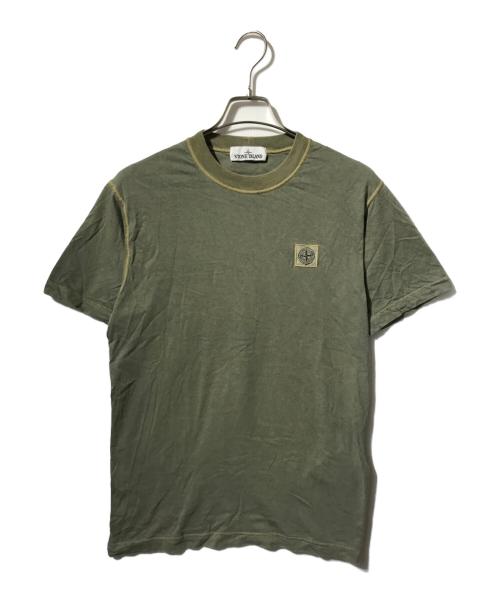 STONE ISLAND（ストーンアイランド）STONE ISLAND (ストーンアイランド) フロントロゴ半袖カットソー/Ｔシャツ カーキ サイズ:Sの古着・服飾アイテム