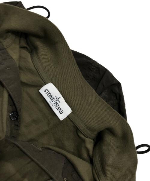 STONE ISLAND（ストーンアイランド）STONE ISLAND (ストーンアイランド) フーデッド半袖カットソー/半袖パーカー カーキ サイズ:Sの古着・服飾アイテム