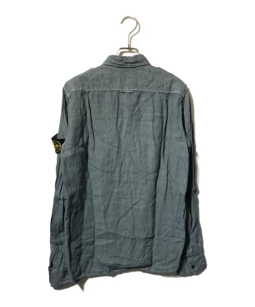 STONE ISLAND（ストーンアイランド）STONE ISLAND (ストーンアイランド) リネンシャツ/長袖リネンシャツ グレー サイズ:Sの古着・服飾アイテム
