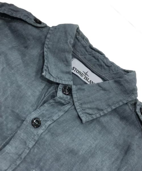 STONE ISLAND（ストーンアイランド）STONE ISLAND (ストーンアイランド) リネンシャツ/長袖リネンシャツ グレー サイズ:Sの古着・服飾アイテム