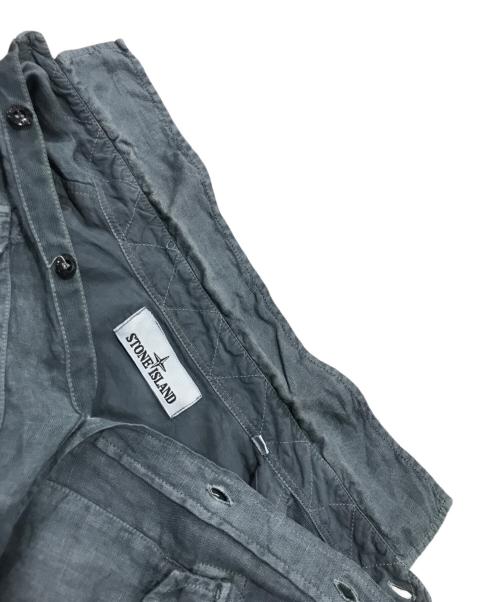 STONE ISLAND（ストーンアイランド）STONE ISLAND (ストーンアイランド) リネンシャツ/長袖リネンシャツ グレー サイズ:Sの古着・服飾アイテム