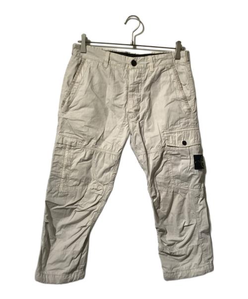 STONE ISLAND（ストーンアイランド）STONE ISLAND (ストーンアイランド) クロップドカーゴパンツ アイボリー サイズ:W29の古着・服飾アイテム