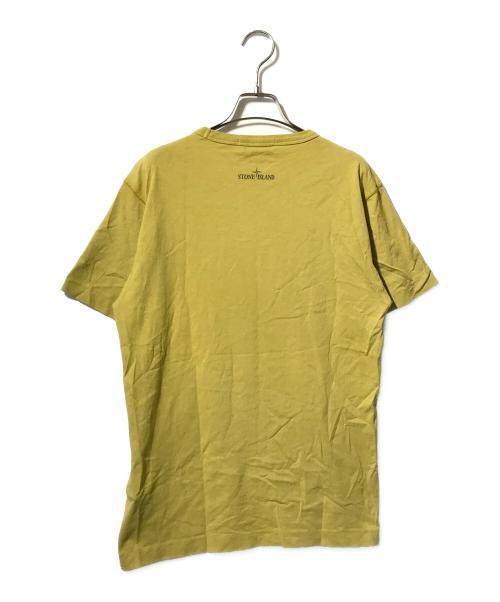 STONE ISLAND（ストーンアイランド）STONE ISLAND (ストーンアイランド) ビッグロゴ半袖カットソー イエロー サイズ:Sの古着・服飾アイテム
