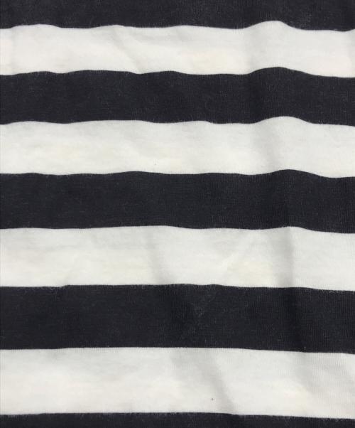 STONE ISLAND（ストーンアイランド）STONE ISLAND (ストーンアイランド) ボーダーTシャツ ホワイト×ブラック サイズ:Sの古着・服飾アイテム
