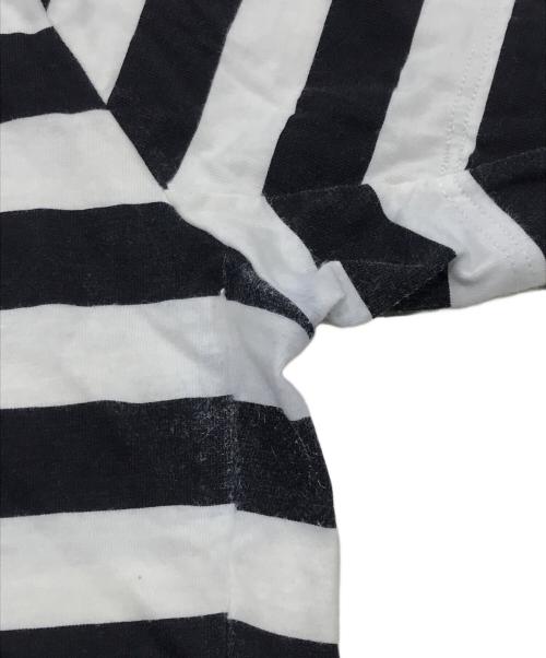 STONE ISLAND（ストーンアイランド）STONE ISLAND (ストーンアイランド) ボーダーTシャツ ホワイト×ブラック サイズ:Sの古着・服飾アイテム
