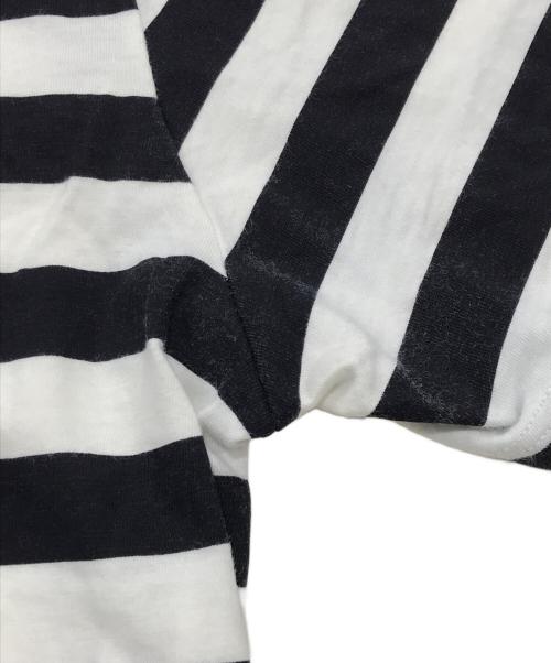 STONE ISLAND（ストーンアイランド）STONE ISLAND (ストーンアイランド) ボーダーTシャツ ホワイト×ブラック サイズ:Sの古着・服飾アイテム