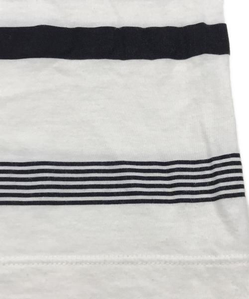 STONE ISLAND（ストーンアイランド）STONE ISLAND (ストーンアイランド) ボーダーTシャツ ホワイト×ブラック サイズ:Sの古着・服飾アイテム