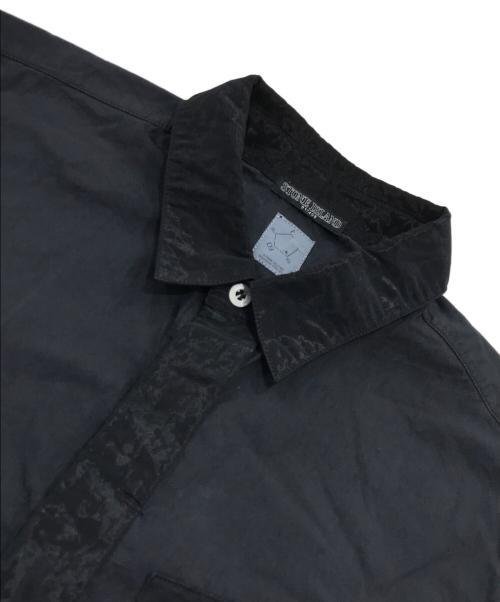 STONE ISLAND（ストーンアイランド）STONE ISLAND (ストーンアイランド) レイヤード比翼シャツ ブラック サイズ:Sの古着・服飾アイテム
