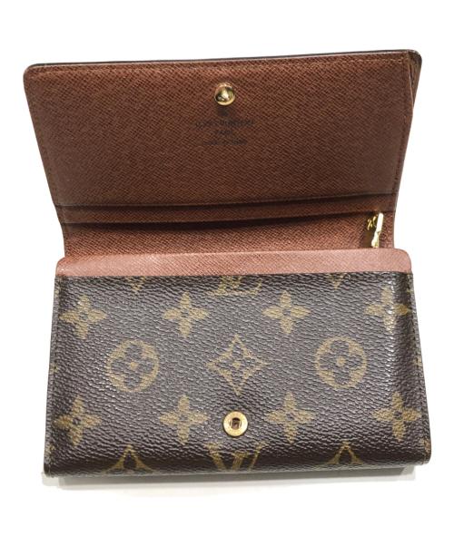 LOUIS VUITTON（ルイ ヴィトン）LOUIS VUITTON (ルイ ヴィトン) 2つ折り財布/ポルトモネ・ビエ・トレゾール ブラウンの古着・服飾アイテム