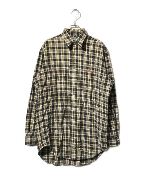 POLO RALPH LAUREN（ポロ・ラルフローレン）POLO RALPH LAUREN (ポロ・ラルフローレン) ネルシャツ ベージュ×ブラック サイズ:Sの古着・服飾アイテム