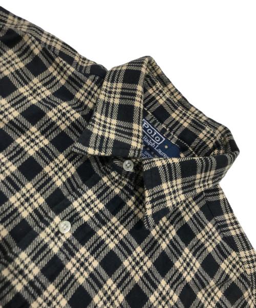 POLO RALPH LAUREN（ポロ・ラルフローレン）POLO RALPH LAUREN (ポロ・ラルフローレン) ネルシャツ ベージュ×ブラック サイズ:Sの古着・服飾アイテム