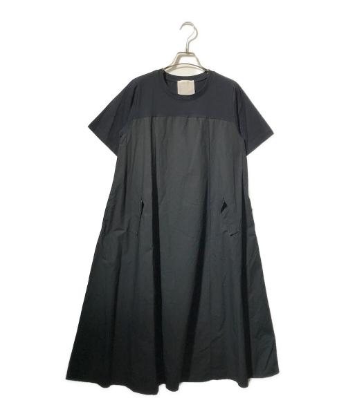 BEARDSLEY（ビアズリー）BEARDSLEY (ビアズリー) カットコンビフレアワンピース/半袖ワンピース ブラック サイズ:Fの古着・服飾アイテム
