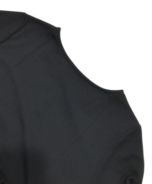BEARDSLEY（ビアズリー）BEARDSLEY (ビアズリー) ジャージーギャザーワンピース/長袖ワンピース ブラック サイズ:SIZE 1の古着・服飾アイテム
