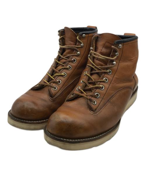 RED WING（レッドウィング）RED WING (レッドウィング) ラインマンブーツ ブラウン サイズ:US8.5/UK7.5/EUR41.5の古着・服飾アイテム