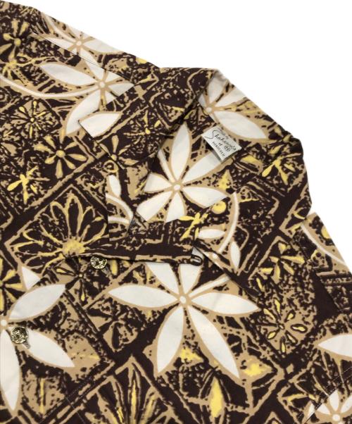Sun Surf（サンサーフ）Sun Surf (サンサーフ) shaheen's of honolulu/アロハシャツ/オープンカラーシャツ ブラウン サイズ:Ｍの古着・服飾アイテム
