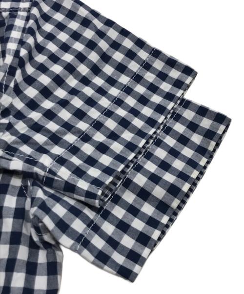 tricot COMME des GARCONS（トリココムデギャルソン）tricot COMME des GARCONS (トリココムデギャルソン) 丸襟ギンガムチェックシャツワンピース ブルー×ホワイト サイズ:Sの古着・服飾アイテム