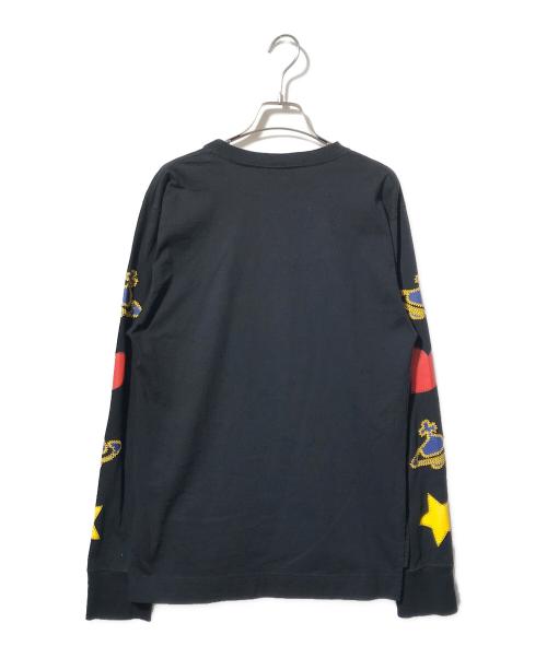 Vivienne Westwood RED LABEL（ヴィヴィアンウエストウッドレッドレーベル）Vivienne Westwood RED LABEL (ヴィヴィアンウエストウッドレッドレーベル) オーブプリントカットソー/長袖カットソー ブラック サイズ:00の古着・服飾アイテム