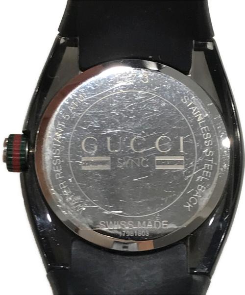 GUCCI（グッチ）GUCCI (グッチ) リストウォッチ ブラックの古着・服飾アイテム